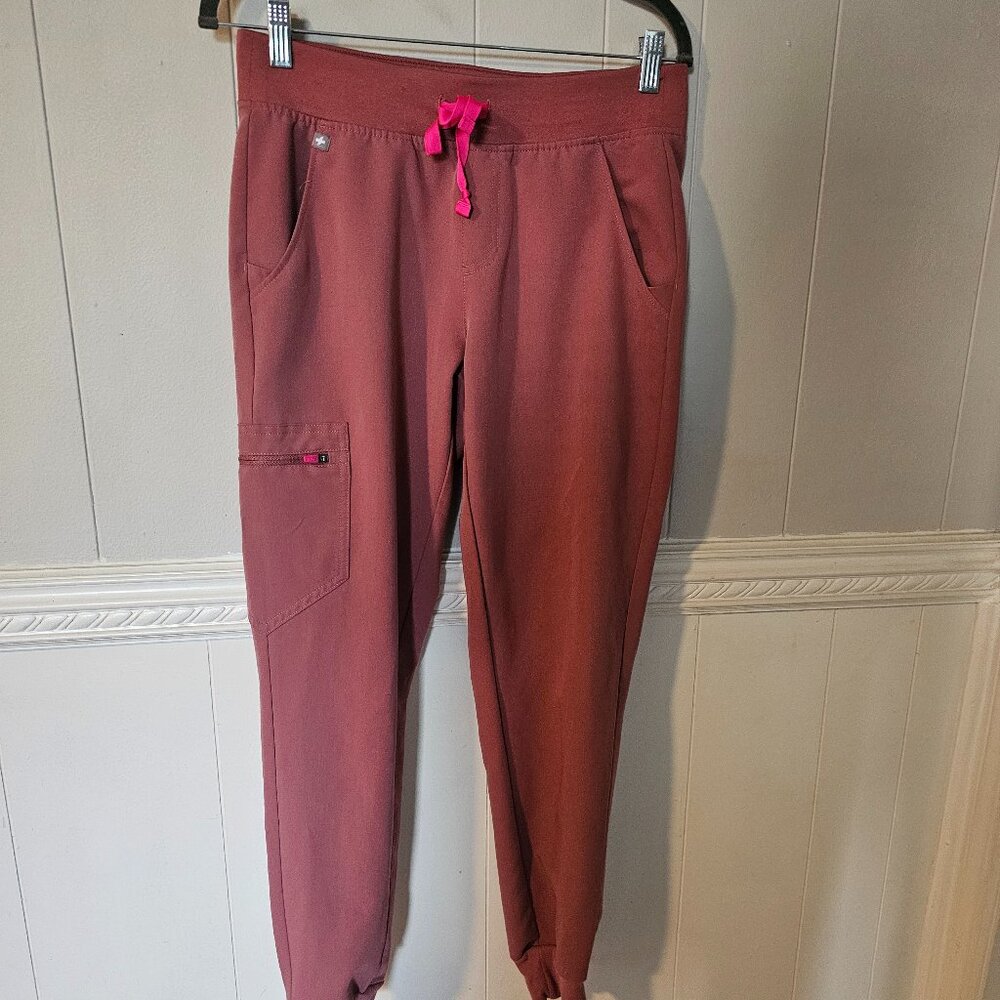 Figs Scrub pink/mauve pants, small